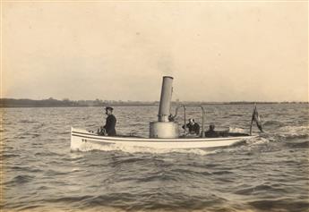 (MARINE INTEREST) An album titled Light Draught Craft with 54 photographs of small craft and steamers, both pleasure and mercantile.